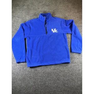 Badger Sport Kentucky Wildcats Fleece Quarter Zip Pullover Blue Mens Small UK